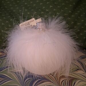 Bergdorf Goodman Maribou Feather & Crystals Embellished Glass Christmas 🎄 Tree